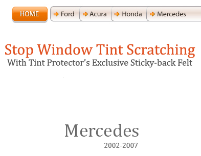 Tint Protector Moleskin Felt Anti-Scratch Kit For Mercedes C-Class Windows